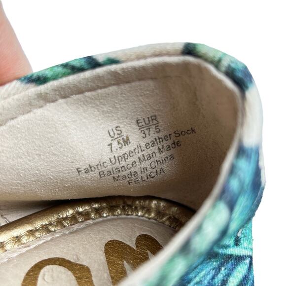 Sam Edelman Felicia Palm Leaf Ballet Flats 7.5 Tropical Resortcore Cruise - Picture 3 of 9